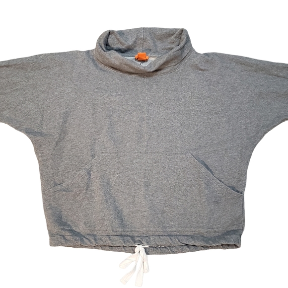 Joe Fresh Cowel Neck Oversized Sweatshirt Womens S Grey Drawstring Batwing - Picture 3 of 8